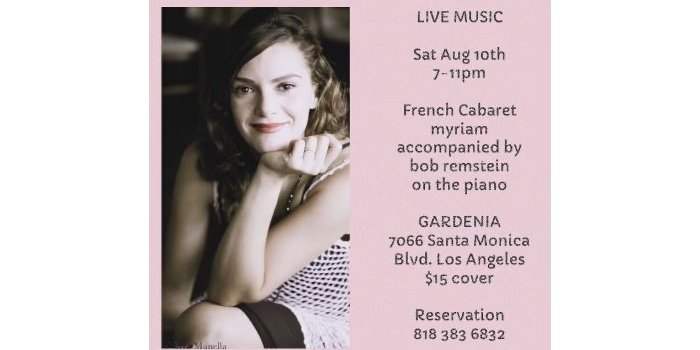 Live music : French Cabaret avec Myriam