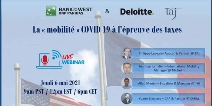 Webinaire : La « mobilité » COVID 19 à l'épreuve des taxes